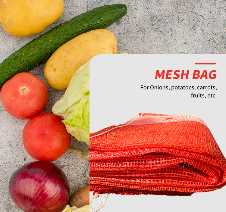 Packing PP Vegetable Net Bag / Potato Garlic Fruit Orange Firewood Mesh Bag / Onions Bags-mesh produce bags